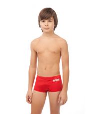 плавки м SOLID SQUARED SHORT JR red-white